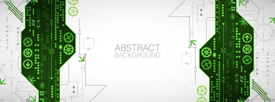 Abstract technology concept. High computer color background. Vector illustrat Stock Illustration