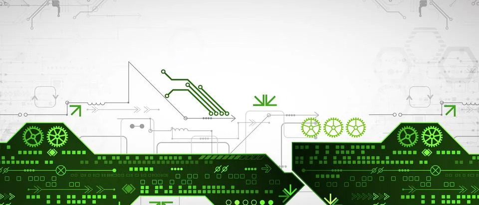 Abstract technology concept. High computer color background. Vector illustrat Stock Illustration