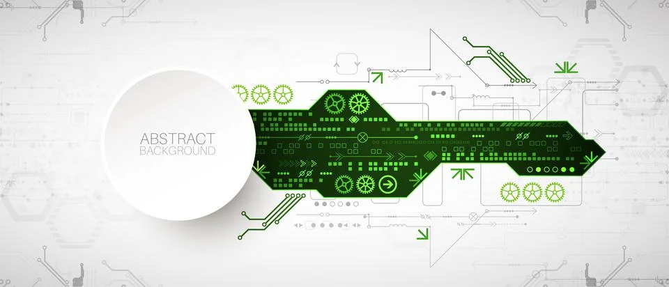 Abstract technology concept. High computer color background. Vector illustrat Stock Illustration