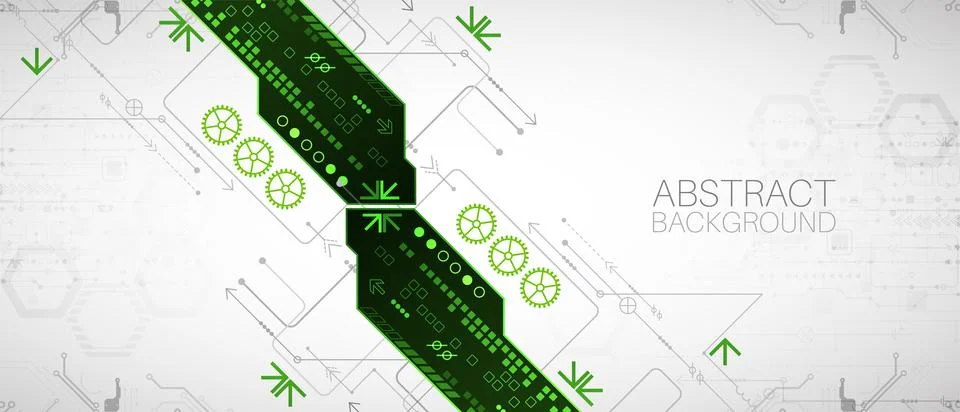 Abstract technology concept. High computer color background. Vector illustrat Stock Illustration