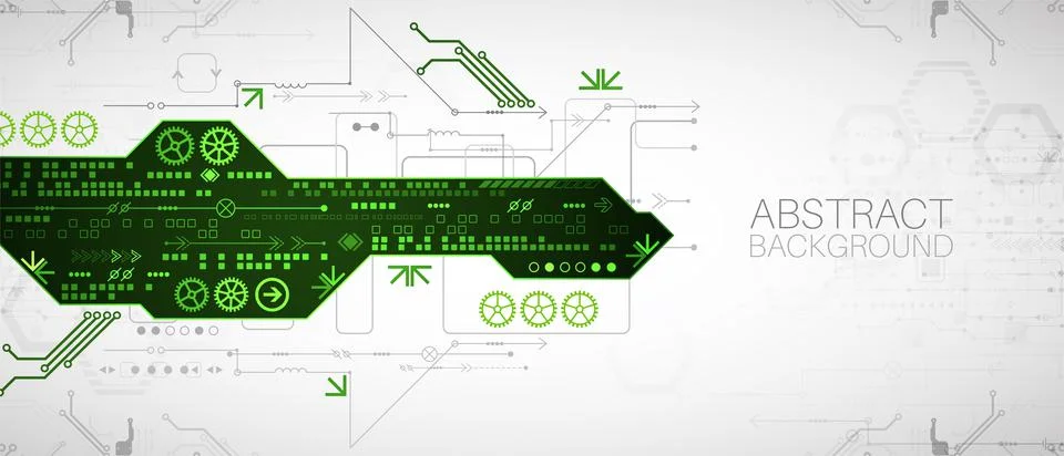 Abstract technology concept. High computer color background. Vector illustrat Stock Illustration