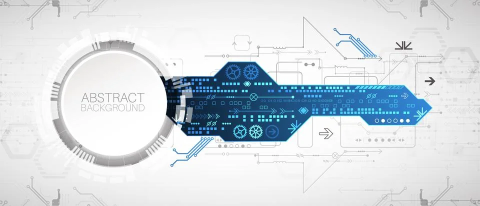 Abstract technology concept. High computer color background. Vector illustrat Stock Illustration