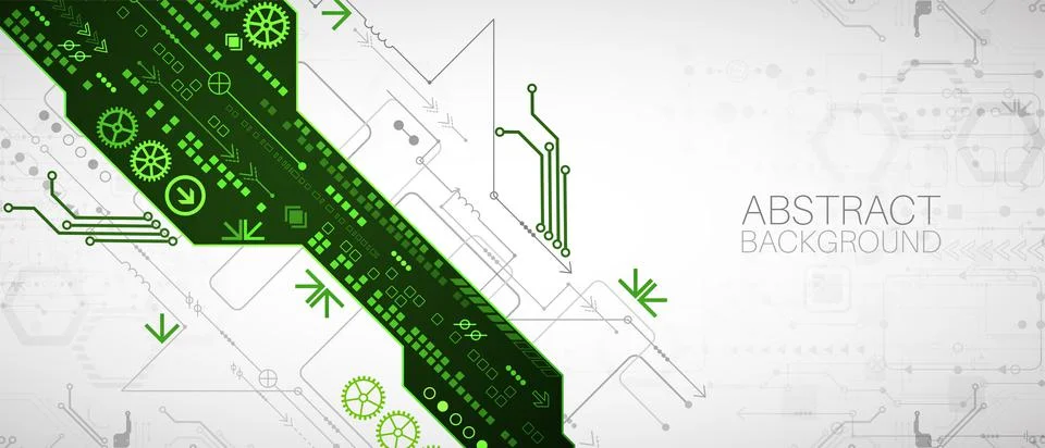 Abstract technology concept. High computer color background. Vector illustrat Stock Illustration
