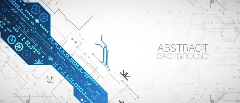 Abstract technology concept. High computer color background. Vector illustrat Illustrazione stock