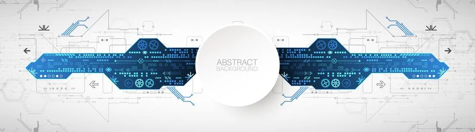 Abstract technology concept. High computer color background. Vector illustrat Illustrazione stock
