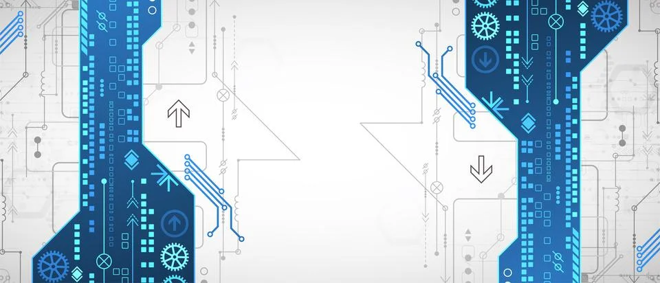 Abstract technology concept. High computer color background. Vector illustrat Stock Illustration