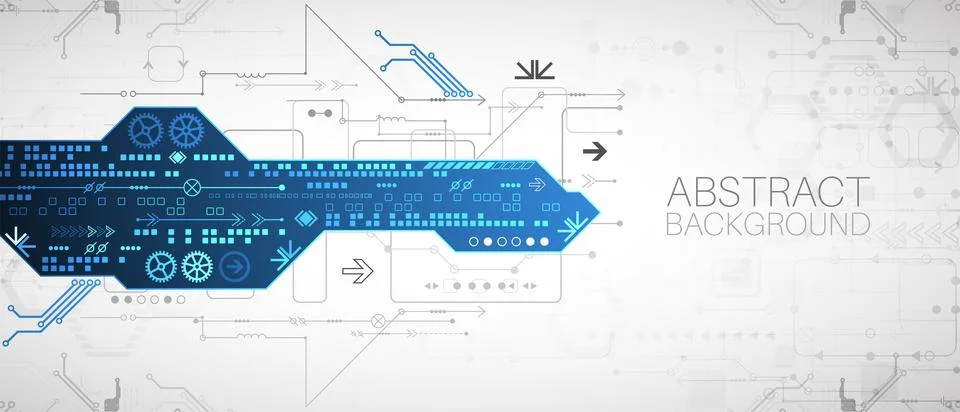 Abstract technology concept. High computer color background. Vector illustrat Stock Illustration