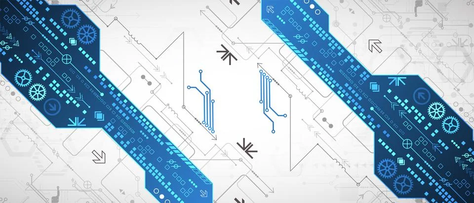 Abstract technology concept. High computer color background. Vector illustrat 스톡 일러스트