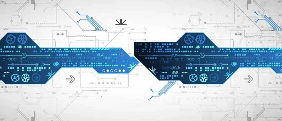 Abstract technology concept. High computer color background. Vector illustrat Illustrazione stock