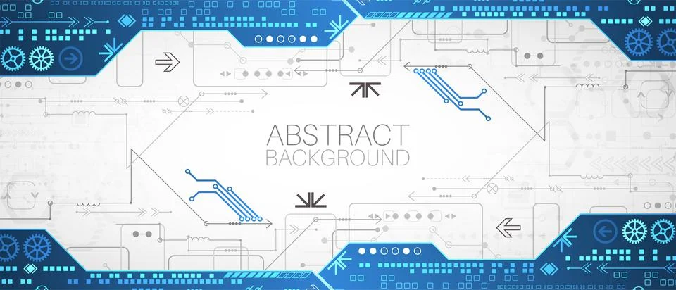 Abstract technology concept. High computer color background. Vector illustrat Stock Illustration