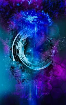 Abstract technology concept, innovation technology background Stock Illustration