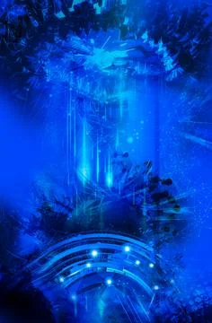 Abstract technology concept, innovation technology background Stock Illustration