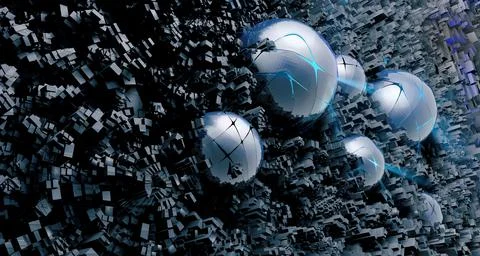 Abstract technology concept, innovation technology background Stock Illustration