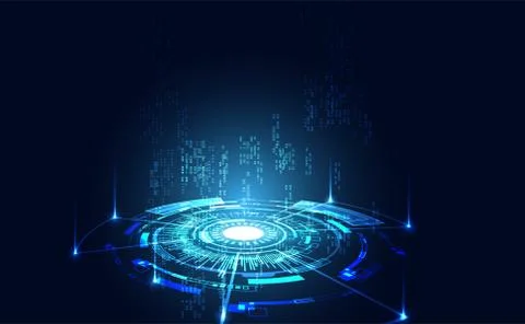 Abstract technology concept modern circle communication futuristic hi tech mo 스톡 일러스트