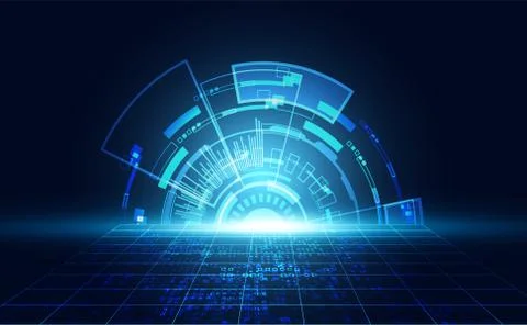 Abstract technology concept modern circle communication futuristic hi tech mo 스톡 일러스트