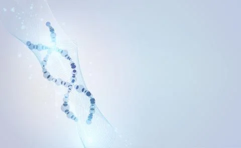 Abstract technology concept Wave flow Science DNA futuristic on hi tech blue  Illustration