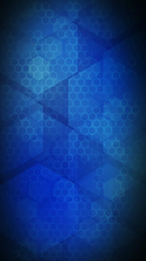 Abstract technology connect blue geometric hexagons pattern with glowing light Stock Footage 273586504
