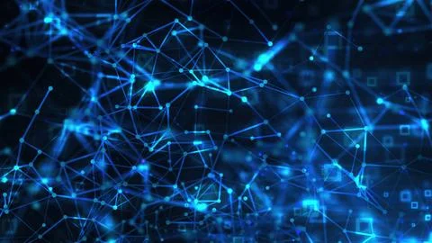 Abstract technology connection dots Stock Illustration