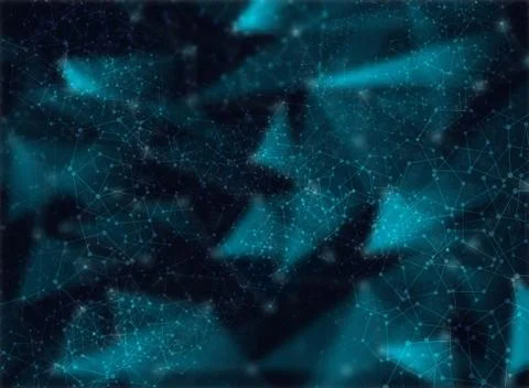 Abstract technology connection structure particle elements Foto stock