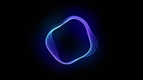 Abstract technology conсept of purple and blue neon gradient 3d lines. Stock Footage 321366104