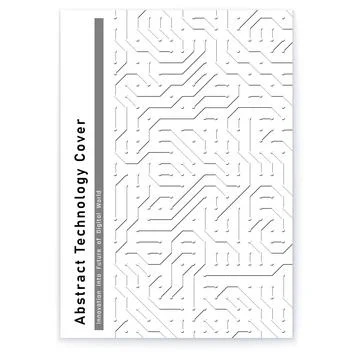 Abstract Technology Cover Design featuring a detailed Circuit Pattern for Stock Illustration