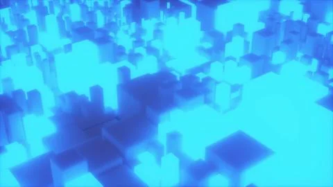 Abstract technology with cubes and emission 스톡 일러스트
