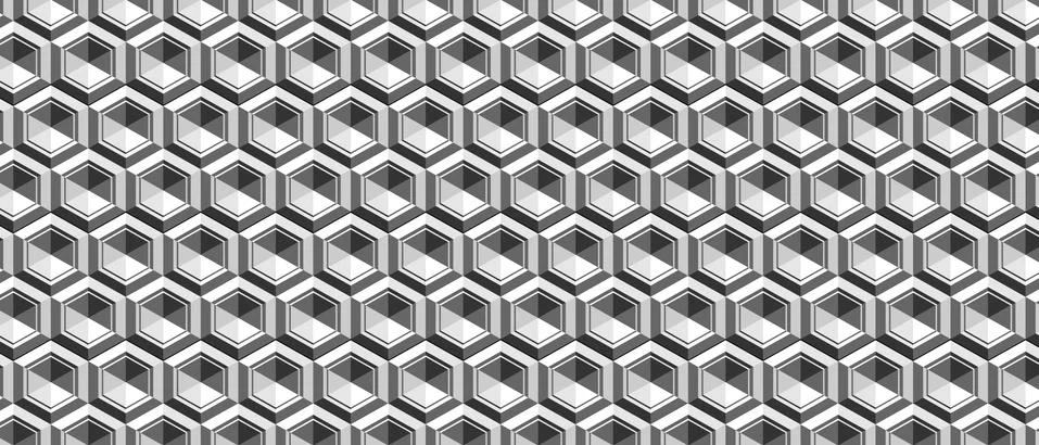 Abstract Technology dark background with hexagons. Modern vector texture Stock Illustration