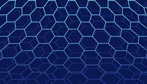 Abstract technology dark blue background from honeycomb, grid pattern. Design イラスト素材