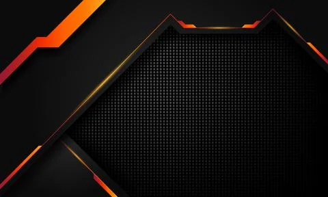 Abstract technology dark gaming banner luxury black modern background Stock Illustration