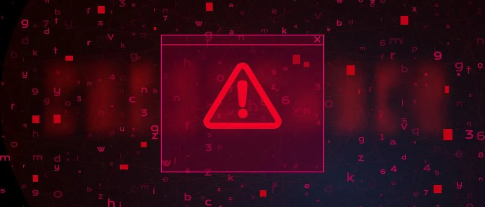 Abstract Technology Dark Red Background. Cyber Attack, Ransomware, Malware,.. Illustrazione stock