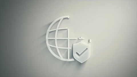 Abstract Technology Data Security Icon Reveal Animation Stock Footage 141063660