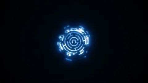 Abstract Technology Data Security Icon Reveal Animation Stock Footage 142204175