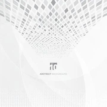 Abstract technology data sorting smart system. Big data. Gray squares pattern Stockillustratie