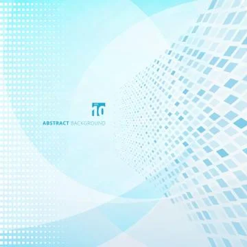 Abstract technology data sorting smart system. Big data. Blue squares pattern Illustrazione stock