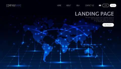 Abstract technology data visualization background. network futuristic wirefra Stock Illustration