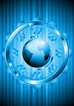 Abstract technology design with globe. Vector background eps 10 Abstract t... Foto stock