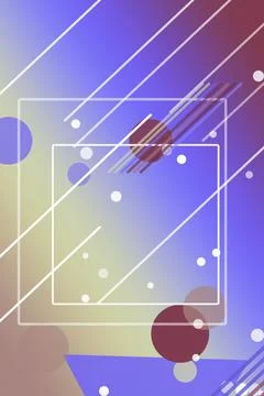 Abstract technology design with glowing square frames and floating dots in .. Stock Illustration
