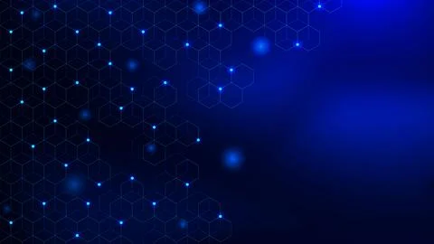 Abstract technology design with hexagon pattern Stock Illustration
