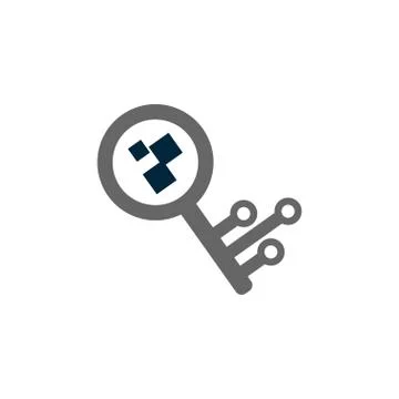 Abstract Technology Design Logo Vector Solution Isolated Stock Illustration