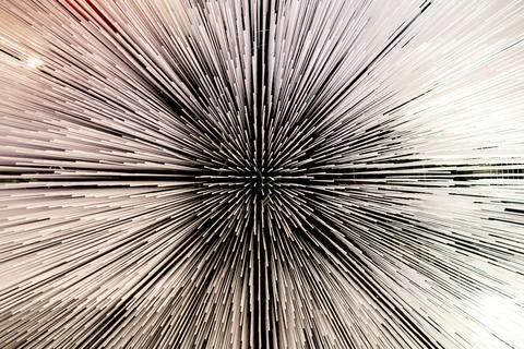 Abstract technology design wallpaper with rays lines and star. Trendy futuristic Stock Photos
