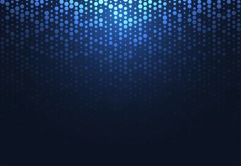 Abstract technology digital concept circle pattern on dark blue background. Stock Illustration