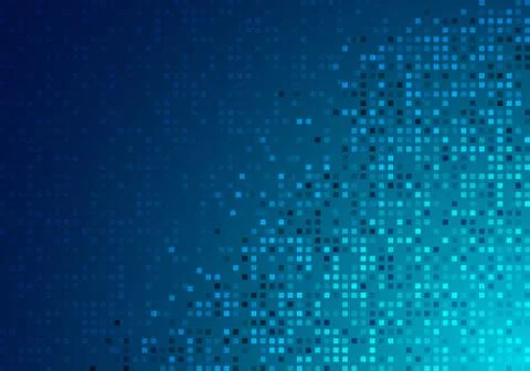 Abstract technology digital futuristic concept blue glowing pixel background Stock Illustration