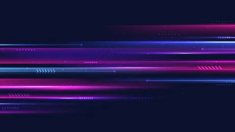 Abstract technology digital futuristic concept  blue and pink neon colors lig Stock Illustration