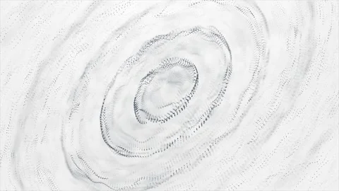 Abstract technology digital particles dots flow white background Stock Footage 274418747