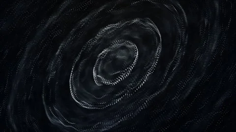 Abstract technology digital particles dots flow dark background Stock Footage 274418749