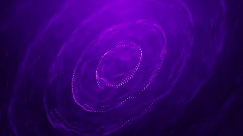 Abstract technology digital particles dots flow purple background Stock Footage 274420456