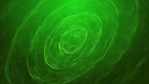Abstract technology digital particles dots flow green background Stock Footage 274420472