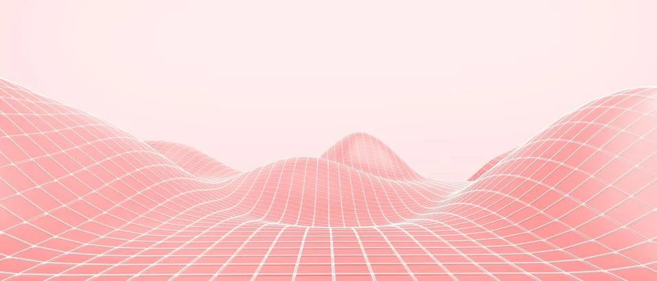Abstract technology digital wave on red background and connection Concept Stock Illustration