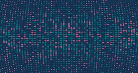 Abstract technology dots colors pattern decorative of minimal style. Stock Illustration