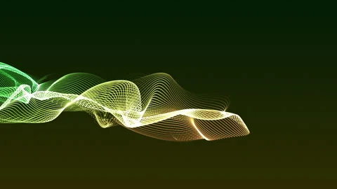 Abstract technology dotted wave background Vidéo 265598964